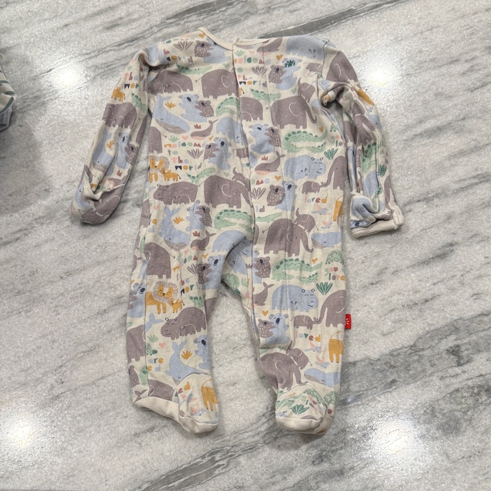 Magnetic Me Animal Print Kids Footie - Multicolor